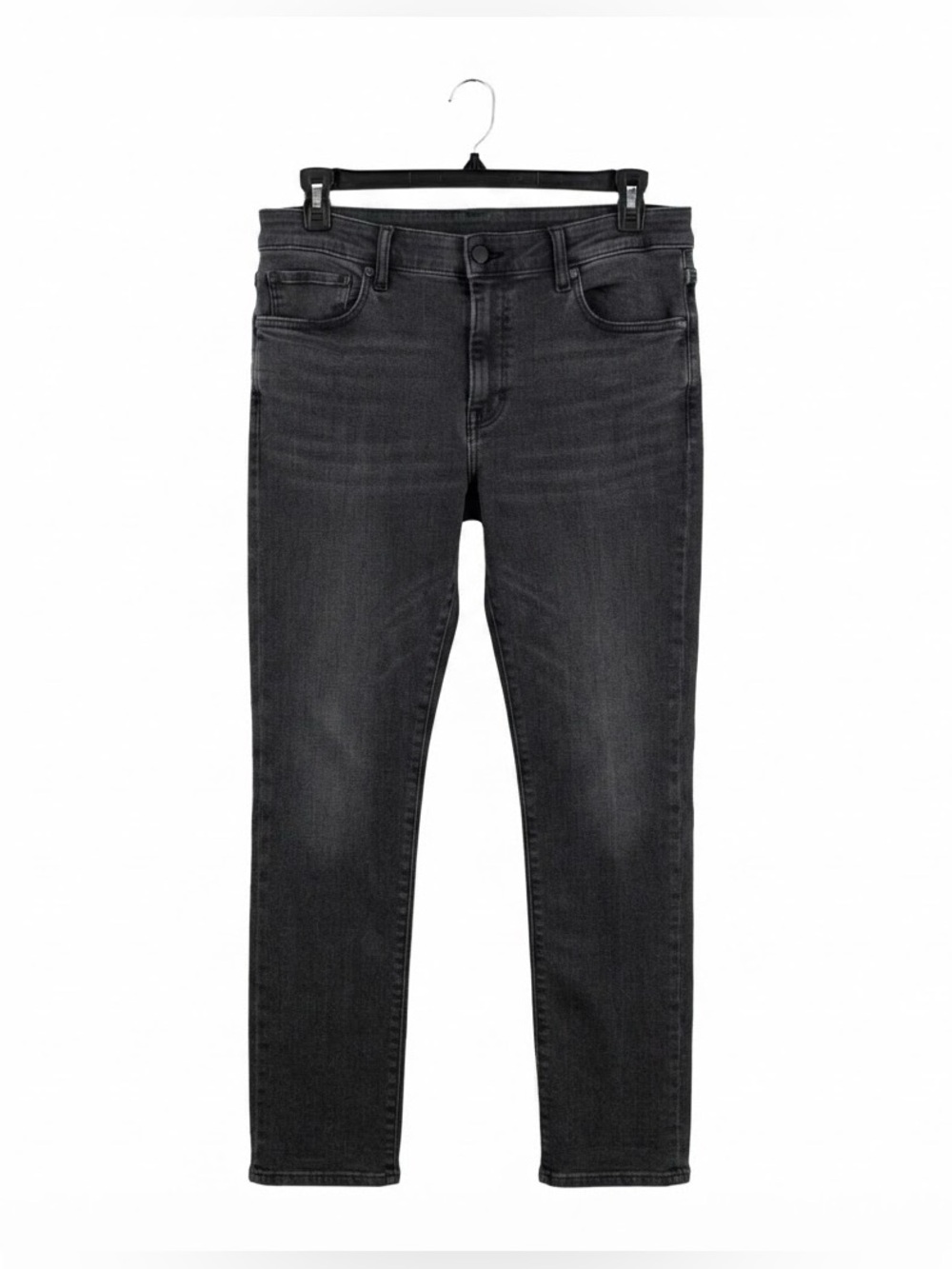Uniqlo Men's Slim Fit Straight Jeans - Charcoal Black Stretch 38x29.5